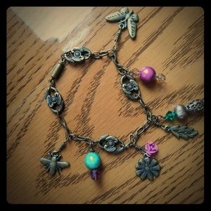 Handmade "Secret Butterfly garden" Charmlet